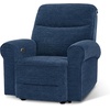 image:imageMCombo Wall Hugger Power Recliner Chair for Small Spaces Living Room RV USB amp TypeC Charging Ports Extra Wide 24 Seat Rolled Arm Electric Reclining Chair PetFriendly Fabric PR630 Dark BrownNavy Blue