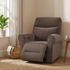 image:imageMCombo Wall Hugger Power Recliner Chair for Small Spaces Living Room RV USB amp TypeC Charging Ports Extra Wide 24 Seat Rolled Arm Electric Reclining Chair PetFriendly Fabric PR630 Dark BrownDark Brown