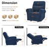 image:imageMCombo Wall Hugger Power Recliner Chair for Small Spaces Living Room RV USB amp TypeC Charging Ports Extra Wide 24 Seat Rolled Arm Electric Reclining Chair PetFriendly Fabric PR630 Dark BrownNavy Blue