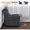 image:imageMCombo Wall Hugger Power Recliner Chair for Small Spaces Living Room RV USB amp TypeC Charging Ports Extra Wide 24 Seat Rolled Arm Electric Reclining Chair PetFriendly Fabric PR630 Dark BrownDark Grey