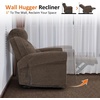 image:imageMCombo Wall Hugger Power Recliner Chair for Small Spaces Living Room RV USB amp TypeC Charging Ports Extra Wide 24 Seat Rolled Arm Electric Reclining Chair PetFriendly Fabric PR630 Dark BrownDark Brown
