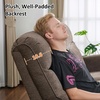 image:imageMCombo Wall Hugger Power Recliner Chair for Small Spaces Living Room RV USB amp TypeC Charging Ports Extra Wide 24 Seat Rolled Arm Electric Reclining Chair PetFriendly Fabric PR630 Dark BrownDark Brown