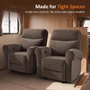 image:imageMCombo Wall Hugger Power Recliner Chair for Small Spaces Living Room RV USB amp TypeC Charging Ports Extra Wide 24 Seat Rolled Arm Electric Reclining Chair PetFriendly Fabric PR630 Dark BrownDark Brown