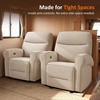 image:imageMCombo Wall Hugger Power Recliner Chair for Small Spaces Living Room RV USB amp TypeC Charging Ports Extra Wide 24 Seat Rolled Arm Electric Reclining Chair PetFriendly Fabric PR630 Dark BrownBeige