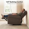 image:imageMCombo Wall Hugger Power Recliner Chair for Small Spaces Living Room RV USB amp TypeC Charging Ports Extra Wide 24 Seat Rolled Arm Electric Reclining Chair PetFriendly Fabric PR630 Dark BrownDark Brown