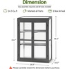 image:imageMCombo Wooden Cold Frame Greenhouse Raised Flower Planter Shelf Protection for Outdoor Indoor Use 0760 Dark GreyDark Grey