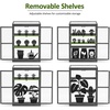 image:imageMCombo Wooden Cold Frame Greenhouse Raised Flower Planter Shelf Protection for Outdoor Indoor Use 0760 Dark GreyDark Grey