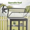 image:imageMCombo Wooden Cold Frame Greenhouse Raised Flower Planter Shelf Protection for Outdoor Indoor Use 0760 Dark GreyDark Grey