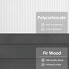 image:imageMCombo Wooden Cold Frame Greenhouse Raised Flower Planter Shelf Protection for Outdoor Indoor Use 0760 Dark GreyDark Grey