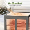 image:imageMCombo Wooden Cold Frame Greenhouse Raised Flower Planter Shelf Protection for Outdoor Indoor Use 0760 Dark GreyDark Grey