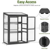 image:imageMCombo Wooden Cold Frame Greenhouse Raised Flower Planter Shelf Protection for Outdoor Indoor Use 0760 Dark GreyDark Grey