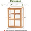 image:imageMCombo Wooden Cold Frame Greenhouse Raised Flower Planter Shelf Protection for Outdoor Indoor Use 0760 Dark GreyOrange