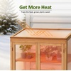 image:imageMCombo Wooden Cold Frame Greenhouse Raised Flower Planter Shelf Protection for Outdoor Indoor Use 0760 Dark GreyOrange