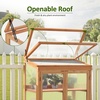 image:imageMCombo Wooden Cold Frame Greenhouse Raised Flower Planter Shelf Protection for Outdoor Indoor Use 0760 Dark GreyOrange