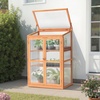 image:imageMCombo Wooden Cold Frame Greenhouse Raised Flower Planter Shelf Protection for Outdoor Indoor Use 0760 Dark GreyOrange