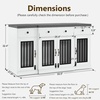 image:imageMCombo Wooden Dog Crate Furniture with 4 Drawers and 4 Lockable Doors Pet Kennel TV Stand for MediumLarge Dogs 1872 White and GreyWhite and Grey