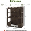 image:imageMCombo Wooden Greenhouse Walkin Outdoor Greenhouse with Openable Roof and Lockable Door 0899 Dark GreyBrown