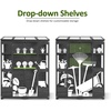 image:imageMCombo Wooden Greenhouse Walkin Outdoor Greenhouse with Openable Roof and Lockable Door 0899 Dark GreyDark Grey