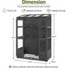 image:imageMCombo Wooden Greenhouse Walkin Outdoor Greenhouse with Openable Roof and Lockable Door 0899 Dark GreyDark Grey