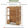 image:imageMCombo Wooden Greenhouse Walkin Outdoor Greenhouse with Openable Roof and Lockable Door 0899 Dark GreyNatural