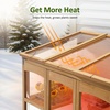 image:imageMCombo Wooden Greenhouse Walkin Outdoor Greenhouse with Openable Roof and Lockable Door 0899 Dark GreyNatural