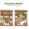 image:imageMCombo Wooden Greenhouse Walkin Outdoor Greenhouse with Openable Roof and Lockable Door 0899 Dark GreyNatural