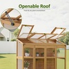 image:imageMCombo Wooden Greenhouse Walkin Outdoor Greenhouse with Openable Roof and Lockable Door 0899 Dark GreyNatural