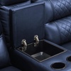 image:imageMCombo Zero Gravity Power Loveseat Recliner with Console Heat and Vibration Massage Reclining Loveseat Sofa with USB Ports Cup Holders for Living Room Faux Leather PR622Sets Navy BlueNavy Blue