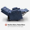 image:imageMCombo Zero Gravity Power Loveseat Recliner with Console Heat and Vibration Massage Reclining Loveseat Sofa with USB Ports Cup Holders for Living Room Faux Leather PR622Sets Navy BlueNavy Blue