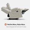 image:imageMCombo Zero Gravity Power Loveseat Recliner with Console Heat and Vibration Massage Reclining Loveseat Sofa with USB Ports Cup Holders for Living Room Faux Leather PR622Sets Navy BlueLight Grey