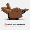 image:imageMCombo Zero Gravity Power Loveseat Recliner with Console Heat and Vibration Massage Reclining Loveseat Sofa with USB Ports Cup Holders for Living Room Faux Leather PR622Sets Navy BlueSaddle