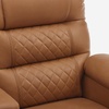 image:imageMCombo Zero Gravity Power Loveseat Recliner with Console Heat and Vibration Massage Reclining Loveseat Sofa with USB Ports Cup Holders for Living Room Faux Leather PR622Sets Navy BlueSaddle