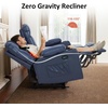 image:imageMCombo Zero Gravity Power Loveseat Recliner with Console Heat and Vibration Massage Reclining Loveseat Sofa with USB Ports Cup Holders for Living Room Faux Leather PR622Sets Navy BlueNavy Blue