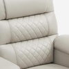 image:imageMCombo Zero Gravity Power Loveseat Recliner with Console Heat and Vibration Massage Reclining Loveseat Sofa with USB Ports Cup Holders for Living Room Faux Leather PR622Sets Navy BlueLight Grey