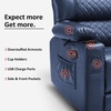 image:imageMCombo Zero Gravity Power Loveseat Recliner with Console Heat and Vibration Massage Reclining Loveseat Sofa with USB Ports Cup Holders for Living Room Faux Leather PR622Sets Navy BlueNavy Blue