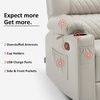 image:imageMCombo Zero Gravity Power Loveseat Recliner with Console Heat and Vibration Massage Reclining Loveseat Sofa with USB Ports Cup Holders for Living Room Faux Leather PR622Sets Navy BlueLight Grey