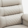 image:imageMCombo Zero Gravity Power Loveseat Recliner with Console Heat and Vibration Massage Reclining Loveseat Sofa with USB Ports Cup Holders for Living Room Faux Leather PR622Sets Navy BlueLight Grey