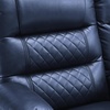 image:imageMCombo Zero Gravity Power Loveseat Recliner with Console Heat and Vibration Massage Reclining Loveseat Sofa with USB Ports Cup Holders for Living Room Faux Leather PR622Sets Navy BlueNavy Blue