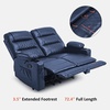 image:imageMCombo Zero Gravity Power Loveseat Recliner with Console Heat and Vibration Massage Reclining Loveseat Sofa with USB Ports Cup Holders for Living Room Faux Leather PR622Sets Navy BlueNavy Blue