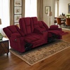 image:imageMCombo Zero Gravity Power Loveseat Sofa with Console Heat and Massage Reclining Loveseat for Living Room Fabric 6035SET Grey Loveseat with ConsoleBurgundy