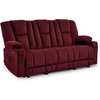 image:imageMCombo Zero Gravity Power Loveseat Sofa with Console Heat and Massage Reclining Loveseat for Living Room Fabric 6035SET Grey Loveseat with ConsoleBurgundy