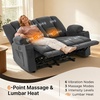 image:imageMCombo Zero Gravity Power Loveseat Sofa with Console Heat and Massage Reclining Loveseat for Living Room Fabric 6035SET Grey Loveseat with ConsoleGrey