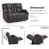 image:imageMCombo Zero Gravity Power Loveseat Sofa with Console Heat and Massage Reclining Loveseat for Living Room Fabric 6035SET Grey Loveseat with ConsoleGrey