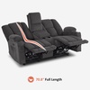 image:imageMCombo Zero Gravity Power Loveseat Sofa with Console Heat and Massage Reclining Loveseat for Living Room Fabric 6035SET Grey Loveseat with ConsoleGrey