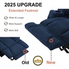 image:imageMCombo Zero Gravity Power Loveseat Sofa with Console Heat and Massage Reclining Loveseat for Living Room Fabric 6035SET Grey Loveseat with ConsoleNavy Blue