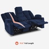 image:imageMCombo Zero Gravity Power Loveseat Sofa with Console Heat and Massage Reclining Loveseat for Living Room Fabric 6035SET Grey Loveseat with ConsoleNavy Blue