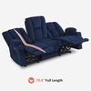 image:imageMCombo Zero Gravity Power Loveseat Sofa with Console Heat and Massage Reclining Loveseat for Living Room Fabric 6035SET Grey Loveseat with ConsoleNavy Blue