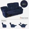 image:imageMCombo Zero Gravity Power Loveseat Sofa with Console Heat and Massage Reclining Loveseat for Living Room Fabric 6035SET Grey Loveseat with ConsoleNavy Blue