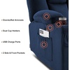 image:imageMCombo Zero Gravity Power Loveseat Sofa with Console Heat and Massage Reclining Loveseat for Living Room Fabric 6035SET Grey Loveseat with ConsoleNavy Blue