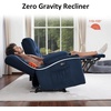 image:imageMCombo Zero Gravity Power Loveseat Sofa with Console Heat and Massage Reclining Loveseat for Living Room Fabric 6035SET Grey Loveseat with ConsoleNavy Blue